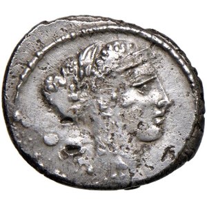 Roman coins Republic - Carisia - T. Carisius - Denario (46 a.C.) Testa de...
