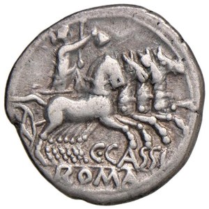 Roman coins Republic - Cassia - C. Cassius - Denario (126 a.C.) Testa di ...