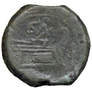 Roman coins Republic - C. Cluvius Saxula - Asse (169-158 a.C.) Testa di G...