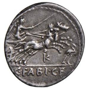 Roman coins Republic - Fabia - C. Fabius C. f. Hadrianus - Denarius (102 a...