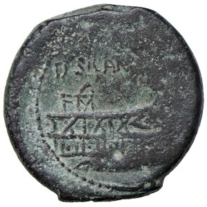 Roman coins Republic - Junia - D. Junius Silanus (91 a.C.) Asse - Testa d...