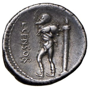 Roman coins Republic - Marcia - L. Censorinus - Denario (82 a.C.) Testa d...