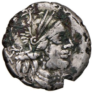 Roman coins Republic - Plutia - C. Plutius - Denarius (121 B.C.) Head of ...