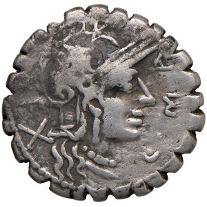 Roman coins Republic - Poblicia - C. Malleolus C. f. - Denario (118 a.C.)...