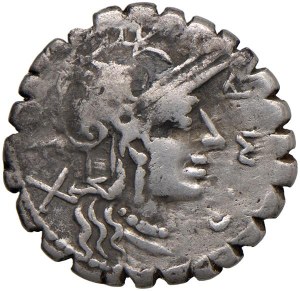 Roman coins Republic - Poblicia - C. Malleolus C. f. - Denarius (118 BC)...