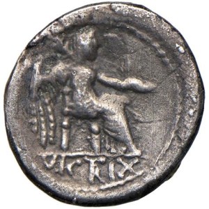 Roman coins Republic - Porcia - M. Porcius Cato - Quinario (89 a.C.) Test...