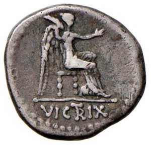Roman coins Republic - Porcia - M. Porcius Cato - Quinarius (89 B.C.) Test...
