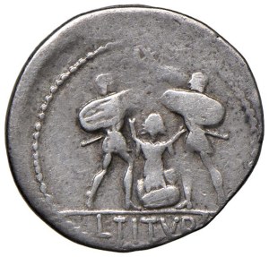 Roman coins Republic - Tituria - L. Titurius - Denarius (89 B.C.) Head of...