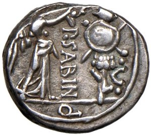 Roman coins Republic - Vettia - P. Vettius Sabinus - Quinarius (99 B.C.) T...