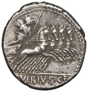 Roman coins Republic - Vibia - C. Vibius C. f. Pansa - Denarius (90 BC) ...