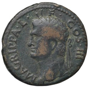 Roman coins Empire - Agrippa - Asse - Testa a s. - R/ Nettuno stante di...