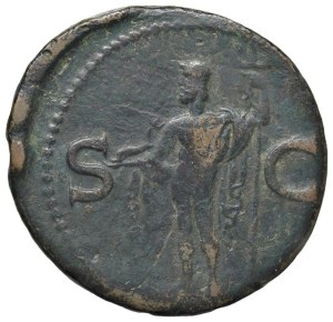 Roman coins Empire - Agrippa - Axis - Head to s. - R/ Standing Neptune of...