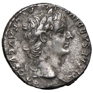 Roman coins Empire - Tiberio (14-37) Denario - Testa laureata a d. - R/...
