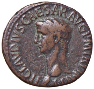 Roman coins Empire - Claudius (41-54) Axis - Head to s. - R/ Minerva and...