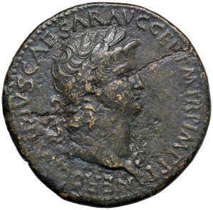 Roman coins Empire - Nero (54-68) Sestertius - Laureate head to r. - R...