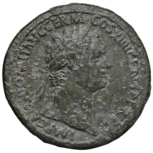 Roman coins Empire - Domiziano (81-96) Sesterzio - Testa laureata a d. ...