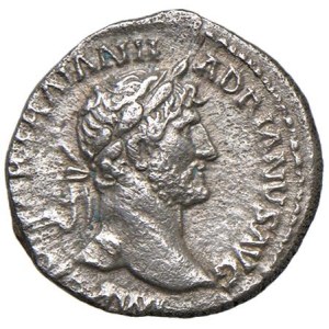 Roman coins Empire - Adriano (117-138) Quinario - Testa laureata a d. -...