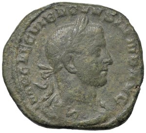 Roman coins Empire - Volusian (251-253) Sestertius - Laureate bust to d...