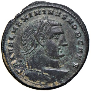 Roman coins Empire - Massimino II (305-307) Follis (Heraclea) Testa lau...
