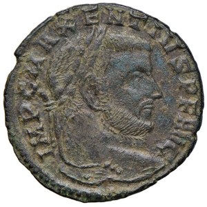 Roman coins Empire - Massenzio (307-312) Follis (Aquileia) Testa laurea...