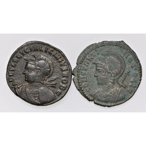 Roman coins Empire - Lotto di due follis: anonimo per la zecca di Roma ...