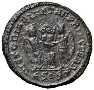Roman coins Empire - Constantine I (307-337) Follis (Siscia) Bust elmat...