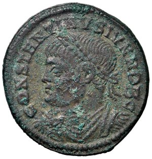 Roman coins Empire - Constantine II (337-350) Follis (Arelate) Bust dia...