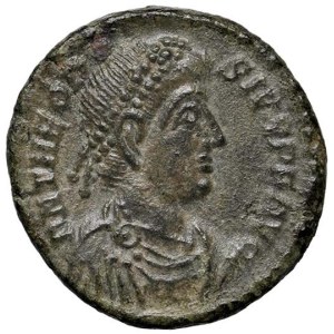 Roman coins Empire - Teodosio (379-395) AE 4 (Siscia) Busto diademato a...