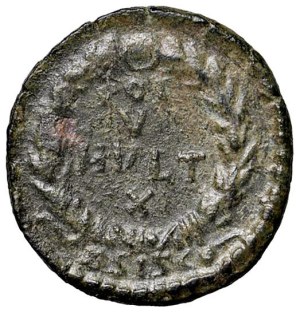 Roman coins Empire - Theodosius (379-395) AE 4 (Siscia) Diademed bust in...