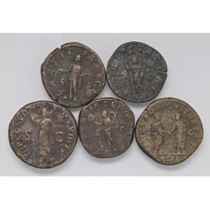 Roman coins Empire - Lotto di cinque sesterzi...