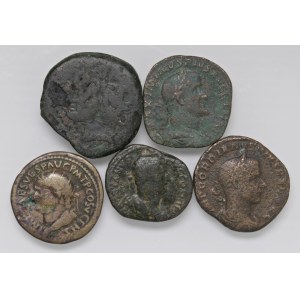 Roman coins Empire - Lotto di cinque bronzi...