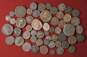 Roman coins Empire - Lot of coins as pictured...