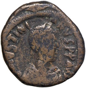 Byzantine coins - BISANZIO Justinian I (527-565) Follis - Bust el...