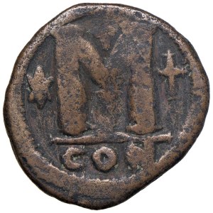 Byzantine coins - BISANZIO Justinian I (527-565) Follis - Bust el...