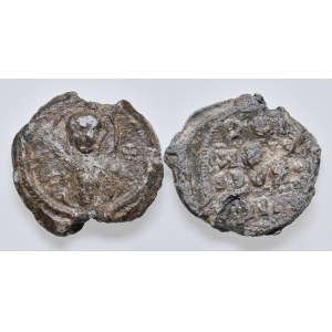 Byzantine coins - BISANZIO Lotto di due sigilli bizantini in piombo ...