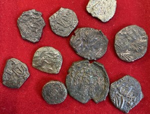 Byzantine coins - BIZANTINE Lot of ten coins as pictured. From e...