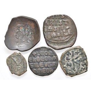 Byzantine coins - BIZANTINE Lotto di cinque monete come da foto. Da ...
