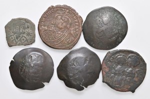Byzantine coins - BIZANTINE Lot of six pieces as pictured. For examination...