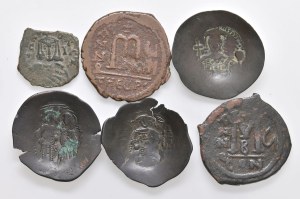 Byzantine coins - BIZANTINE Lot of six pieces as pictured. For examination...