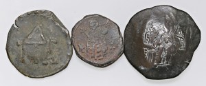 Byzantine coins - BIZANTINE Lot of three pieces as pictured. For examination...