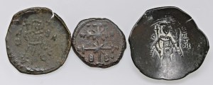Byzantine coins - BIZANTINE Lot of three pieces as pictured. For examination...