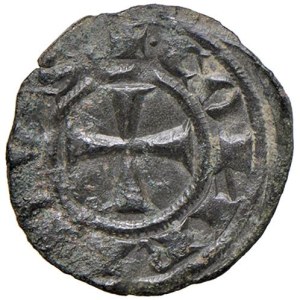 Italian coins - BRINDISI Corrado II (1254-1258) Denaro - MIR 308 (...