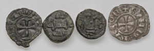 Italian coins - MESSINA Lot of four coins of Swabian age and no...