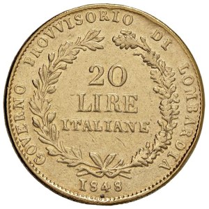 Italian coins - MILANO Governo Provvisorio di Lombardia (1848) 20 ...