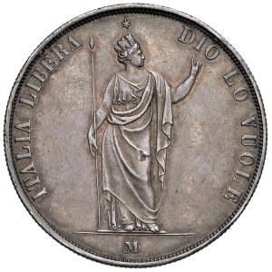 Italian coins - MILANO Governo Provvisorio di Lombardia (1848) 5 L...