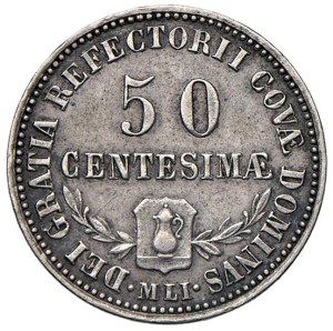 Italian coins - MILAN 50-cent token 1877 CaffÃ¨ Cova - ...