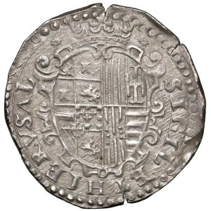 Italian coins - NAPOLI Filippo II (1554-1598) Mezzo ducato sigla I...