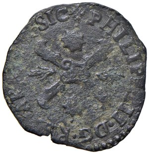 Italian coins - NAPLES Philip III (1598-1621) Tornese 1599 - Magl...