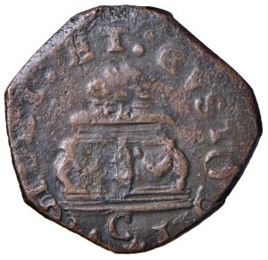 Italian coins - NAPLES Philip III (1598-1621) Tornese 1618 initials ...