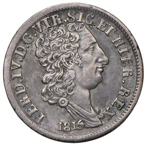 Italian coins - NAPOLI Ferdinando IV (1815-1816) Carlino 1816 - No...